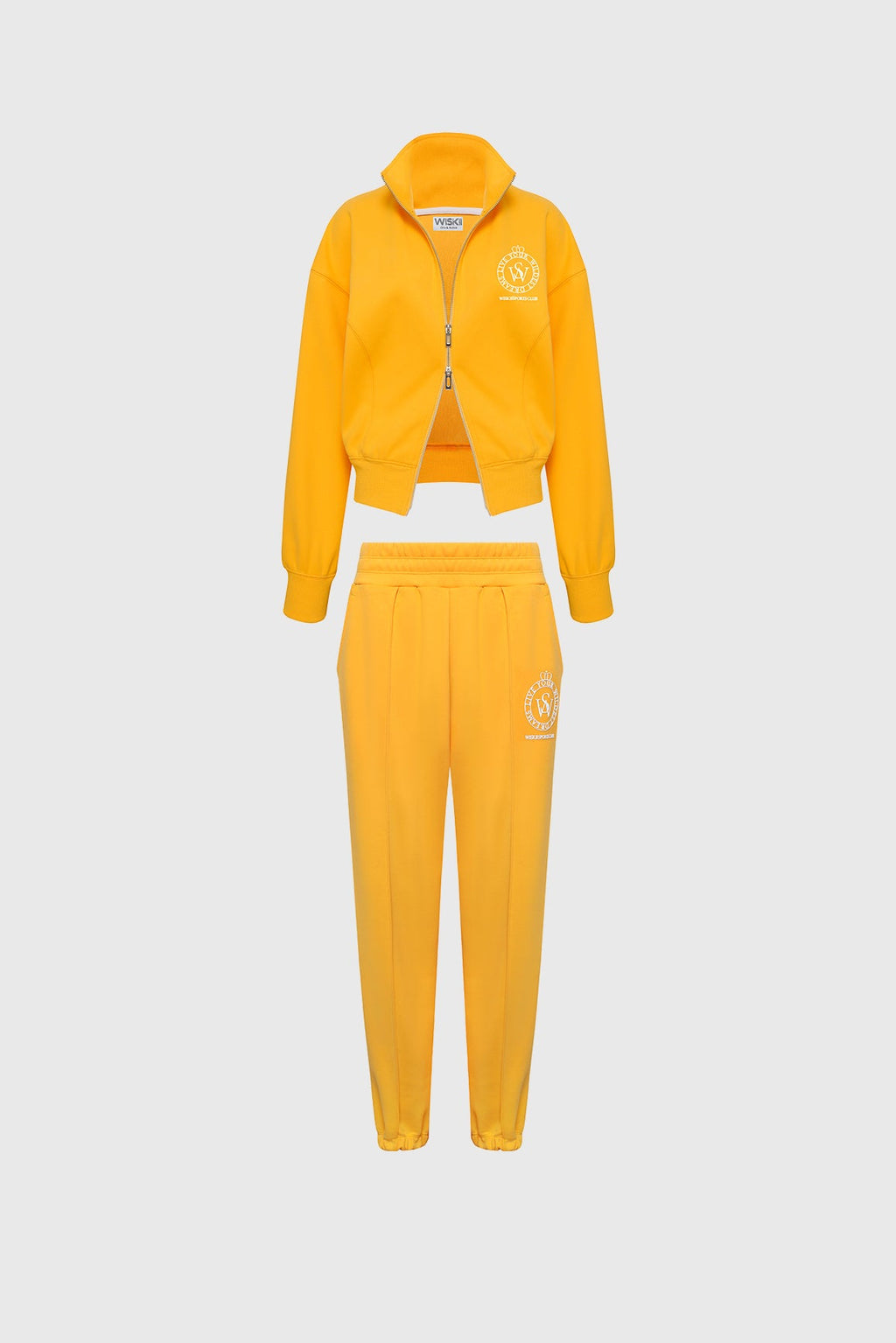 WISKII Two-Way Zipper Jacket & Relaxed High-Waist Jogger