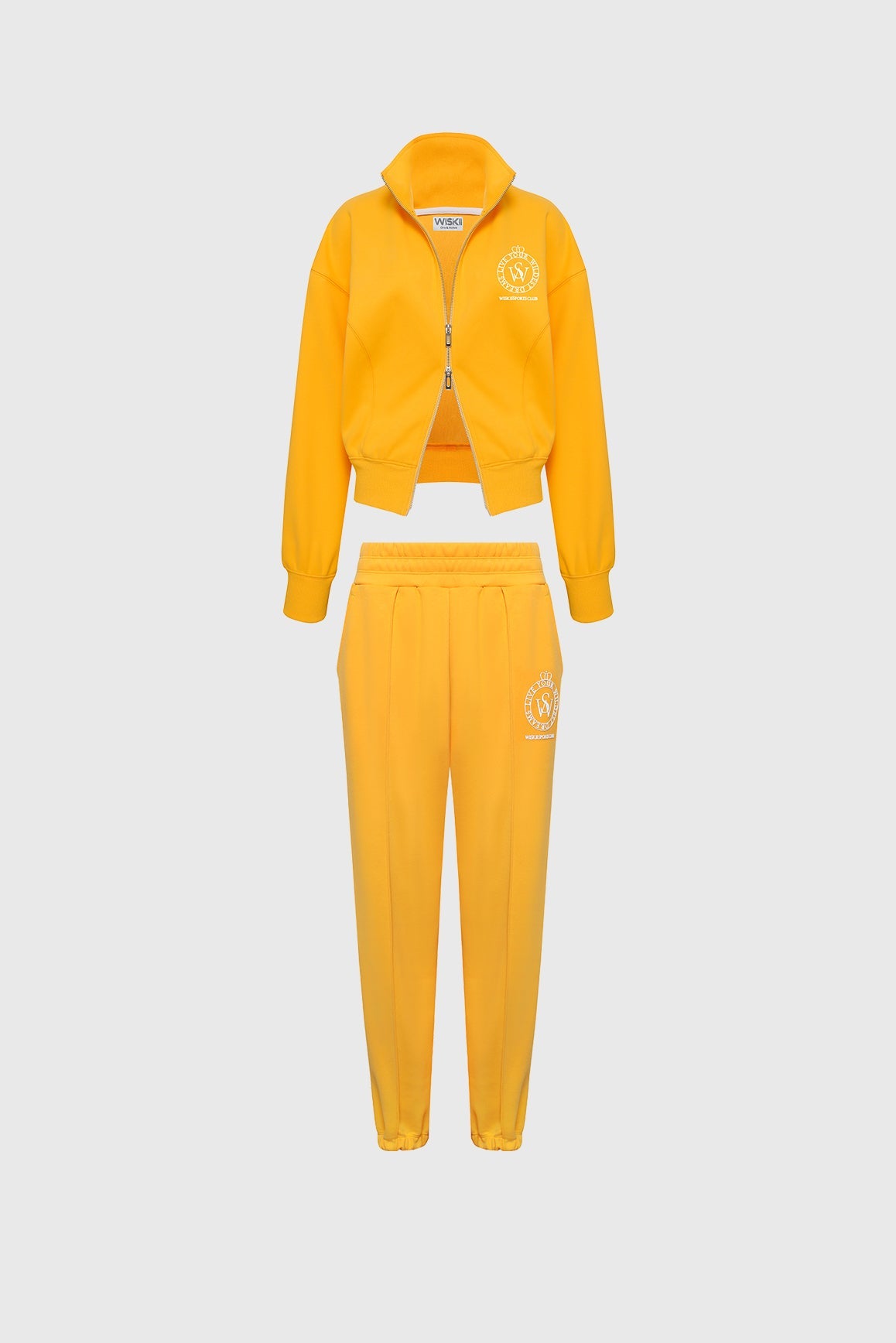 WISKII Two-Way Zipper Jacket & Relaxed High-Waist Jogger