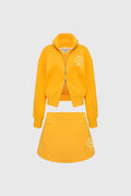 WISKII Two-Way Zipper Jacket & Stylish Ease Mini Sweat Skirt