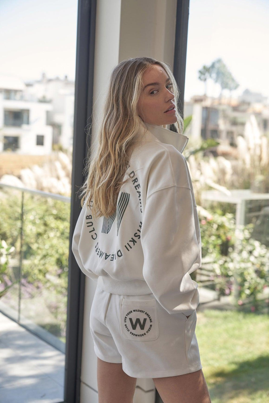 Leisure Half-zip Sweatshirt & High-waist Sweat Short