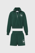Leisure Half-zip Sweatshirt & High-waist Sweat Short