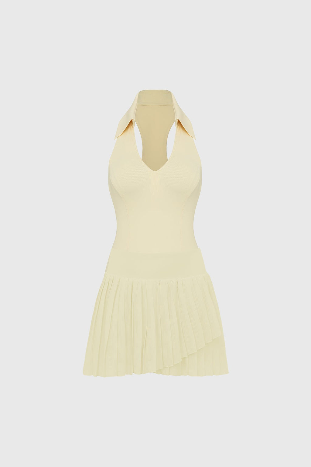 Sleeveless Polo Tank Top & WISKII Pleated Skirts