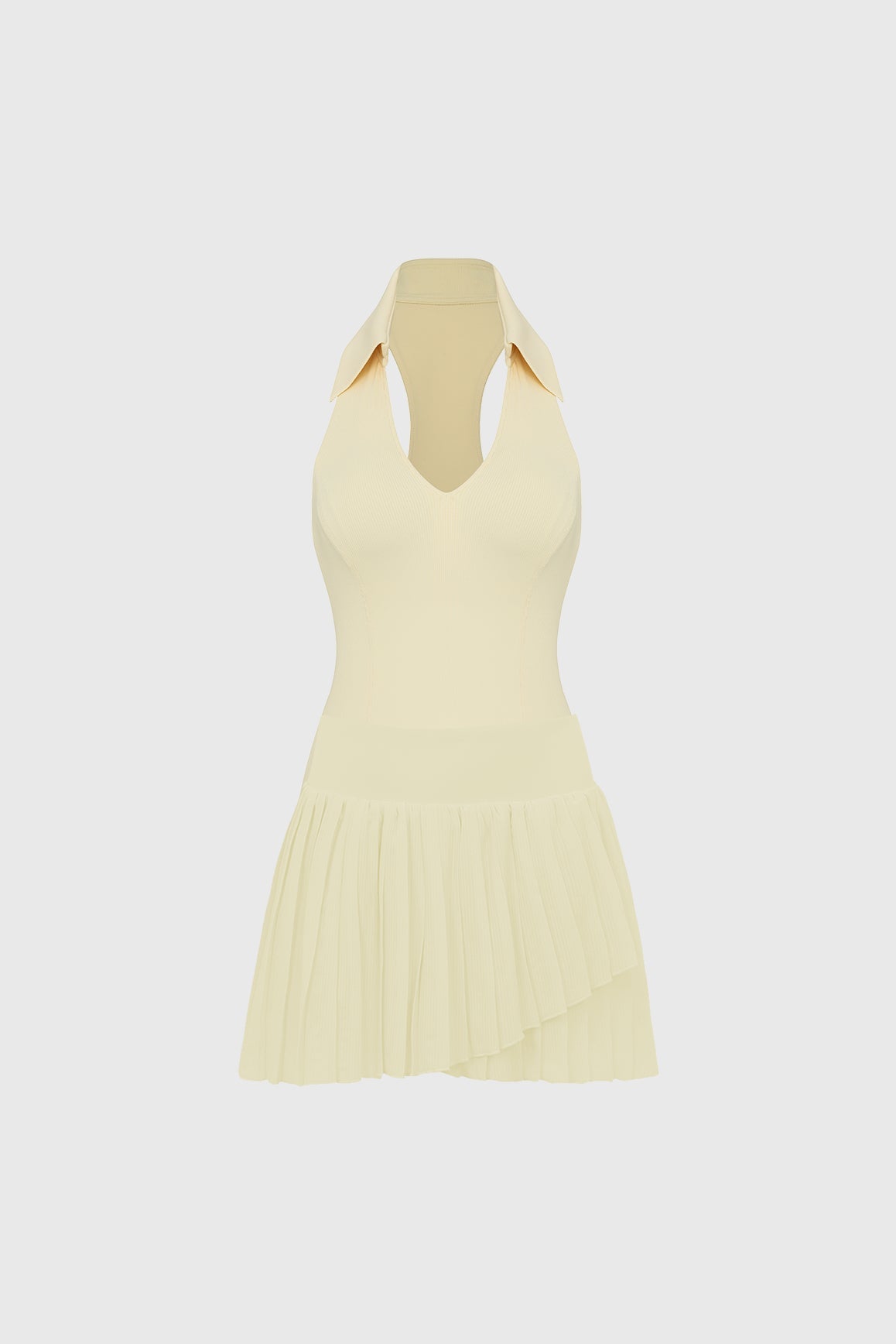 Sleeveless Polo Tank Top & WISKII Pleated Skirts