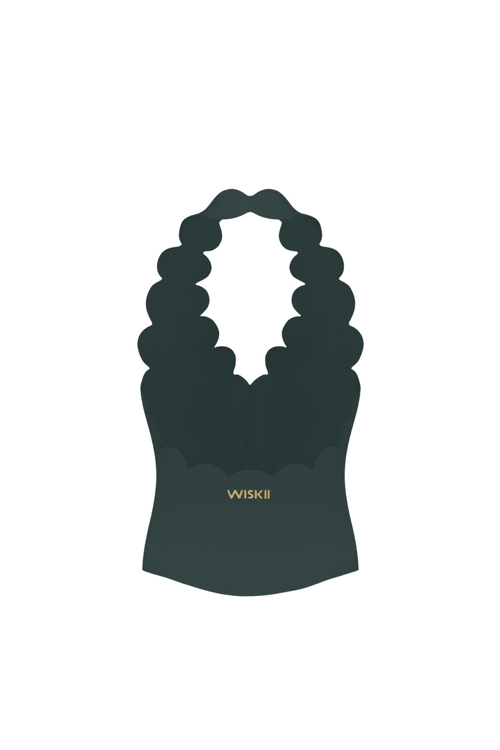 Riviera Scallop Halter Bra Tank