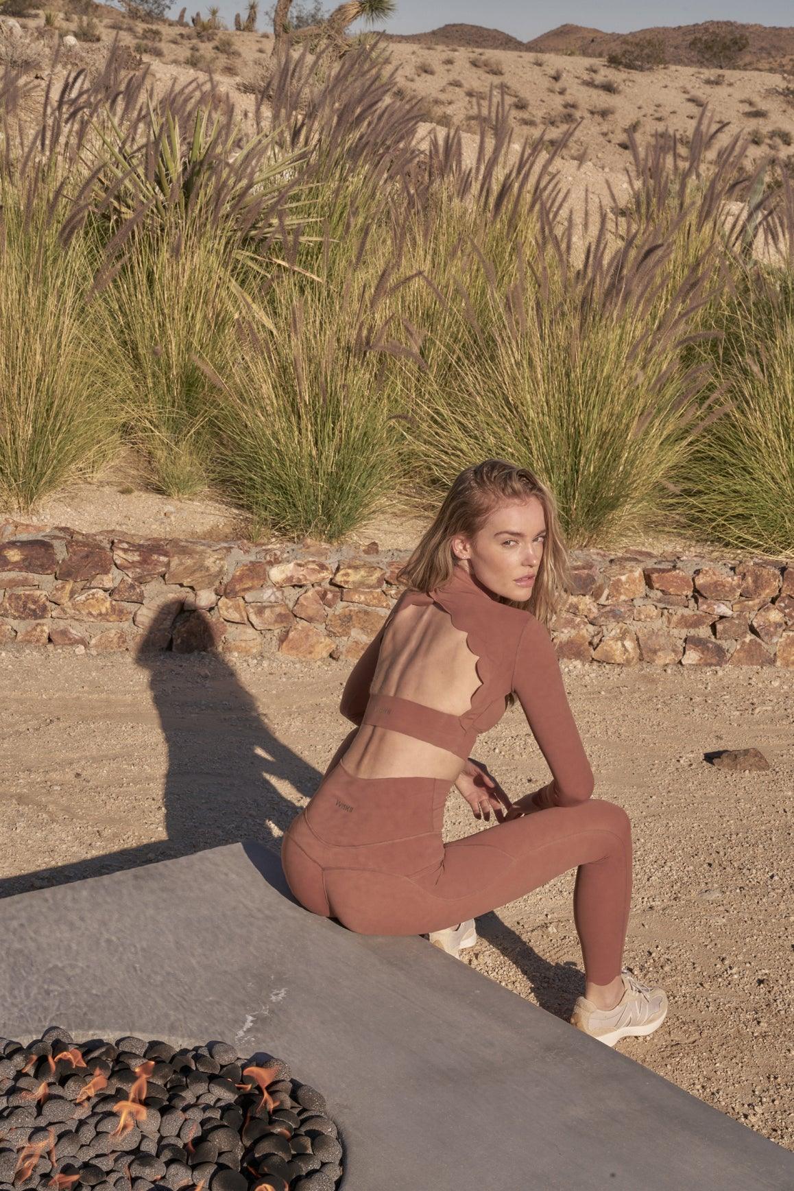 Open Back Long Sleeve Crop Top