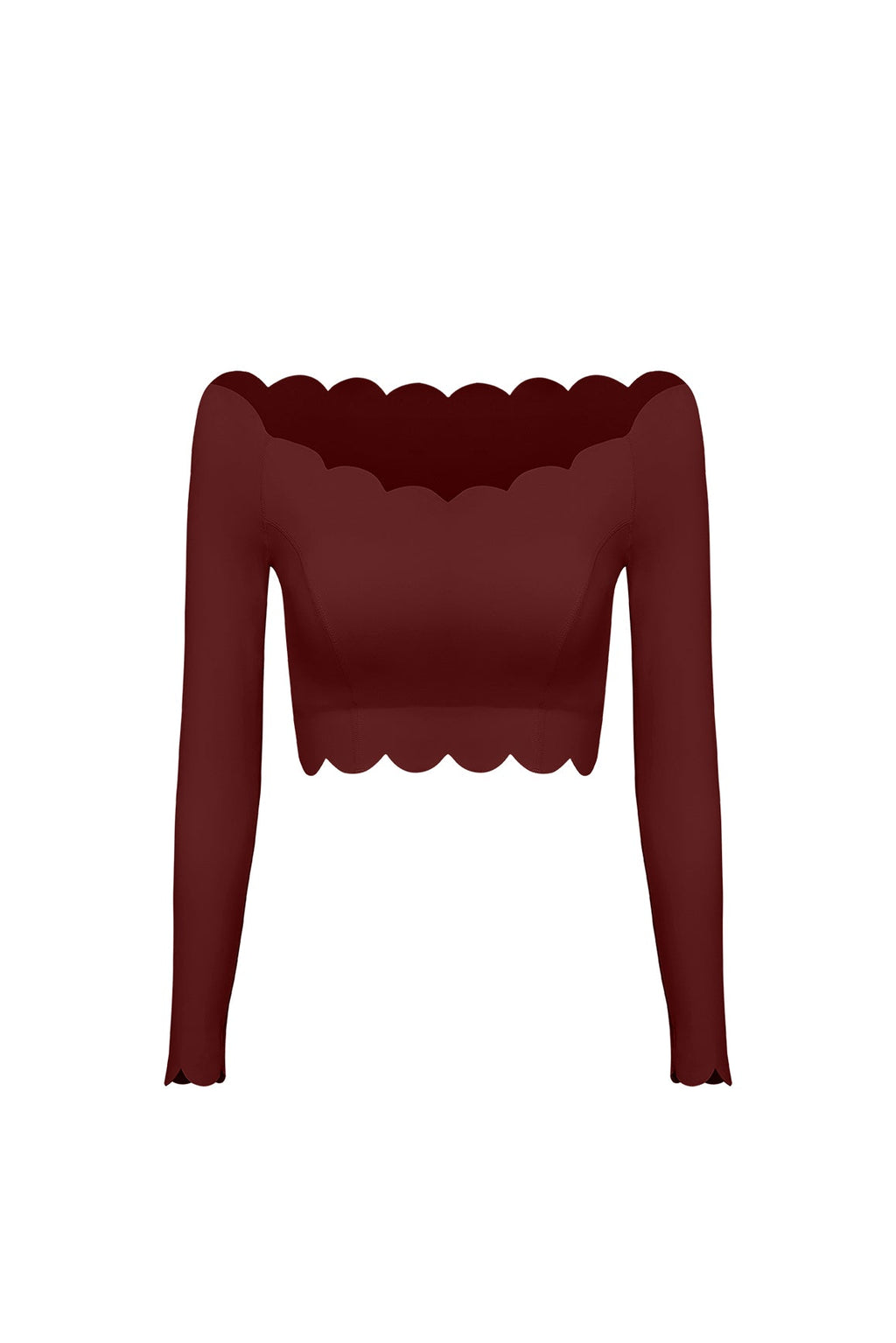 Off Shoulder Long Sleeve Crop Top