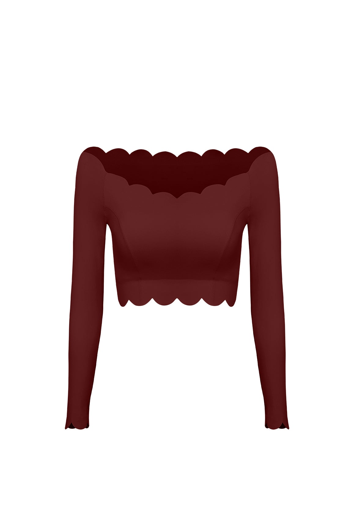 Off Shoulder Long Sleeve Crop Top
