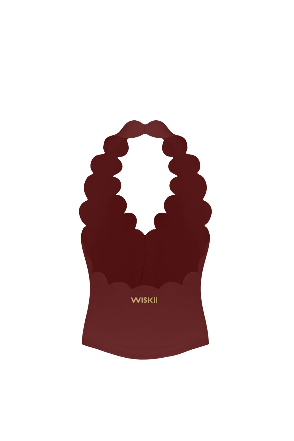 Riviera Scallop Halter Bra Tank