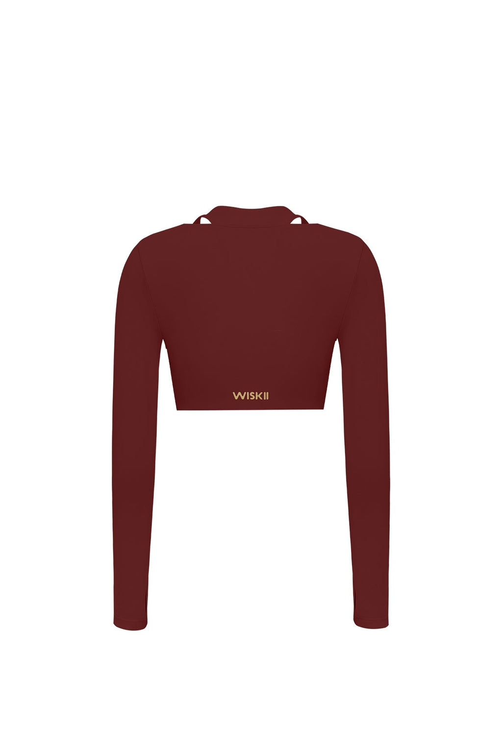 Twist-Front Shoulder Cut Crop Top