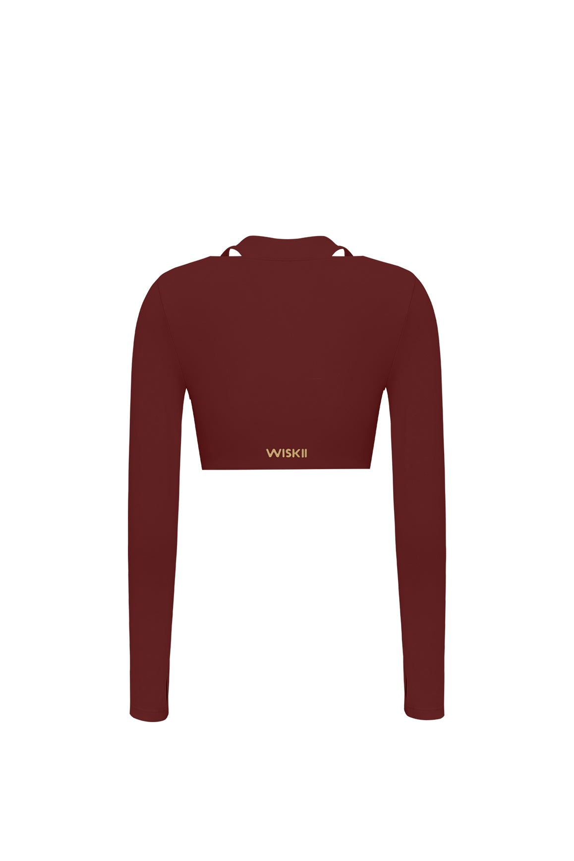 Twist-Front Shoulder Cut Crop Top