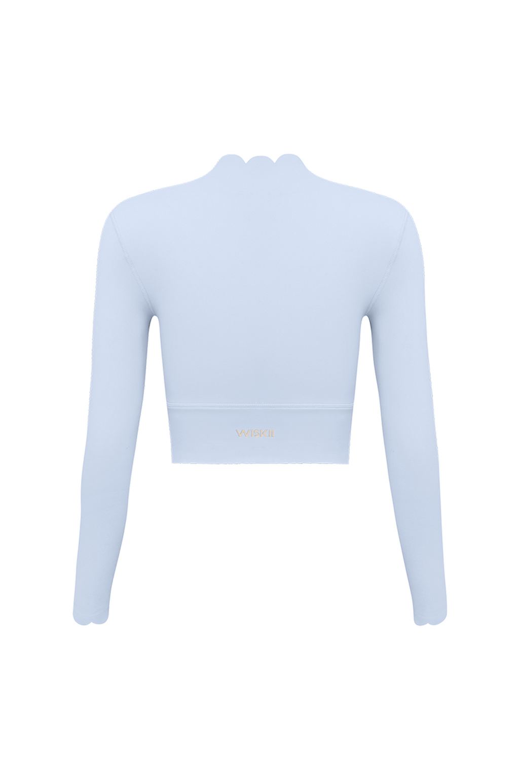 Scallop Cropped Long Sleeve Top
