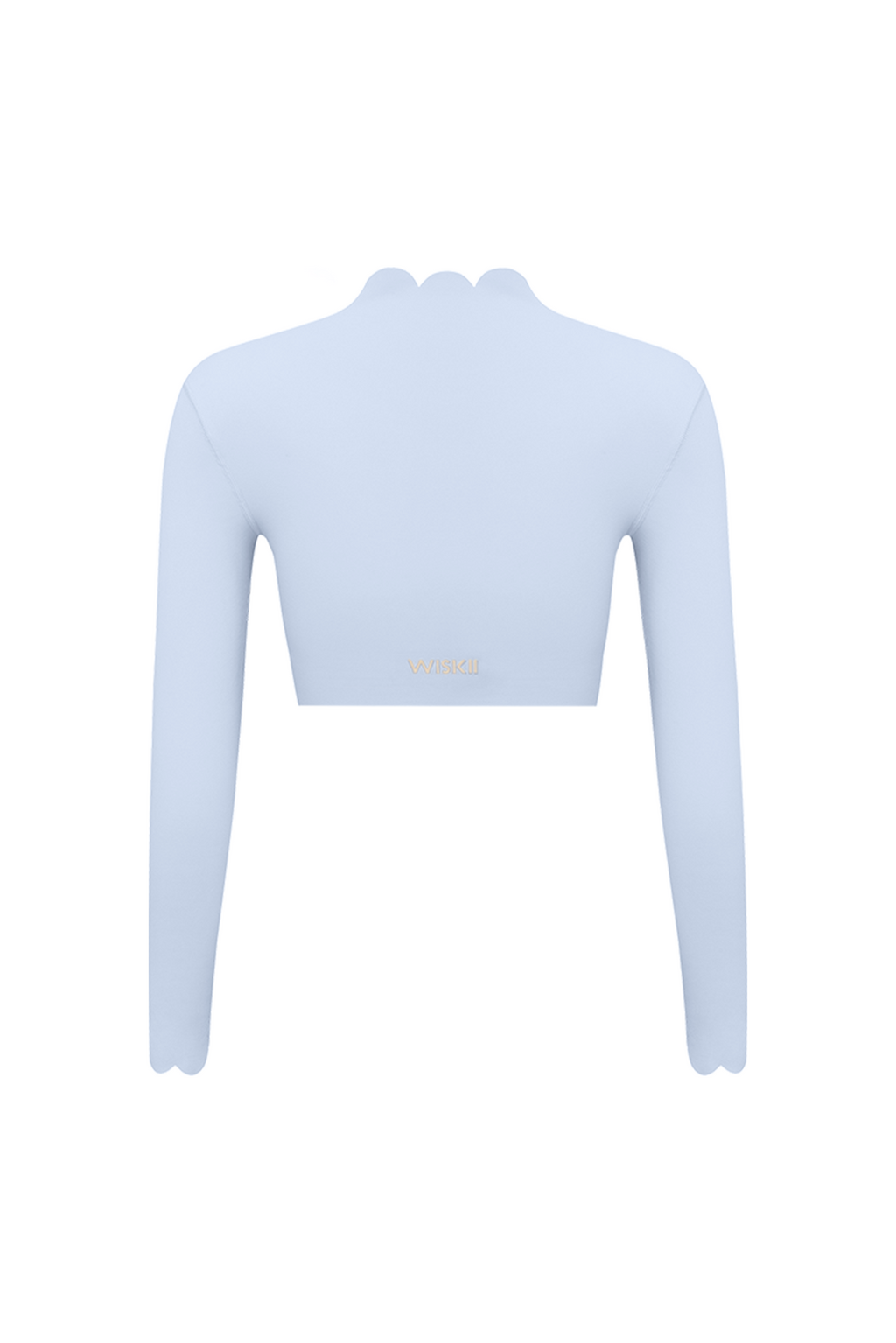 Scallop Cropped Long Sleeve Top