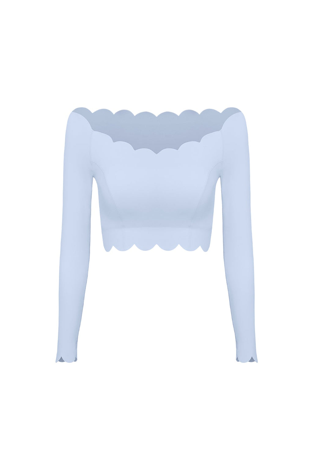 Off Shoulder Long Sleeve Crop Top