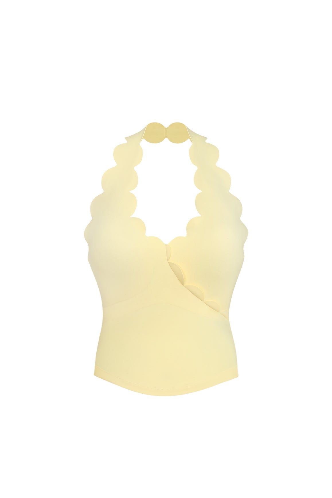 Riviera Scallop Halter Bra Tank