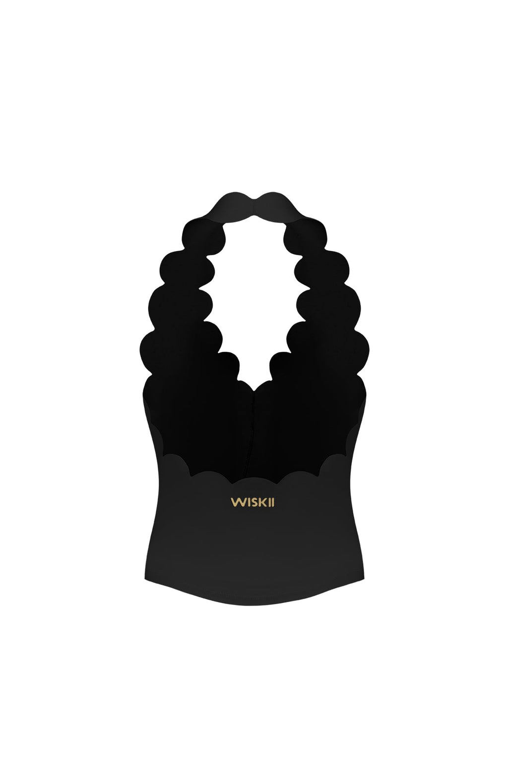 Riviera Scallop Halter Bra Tank