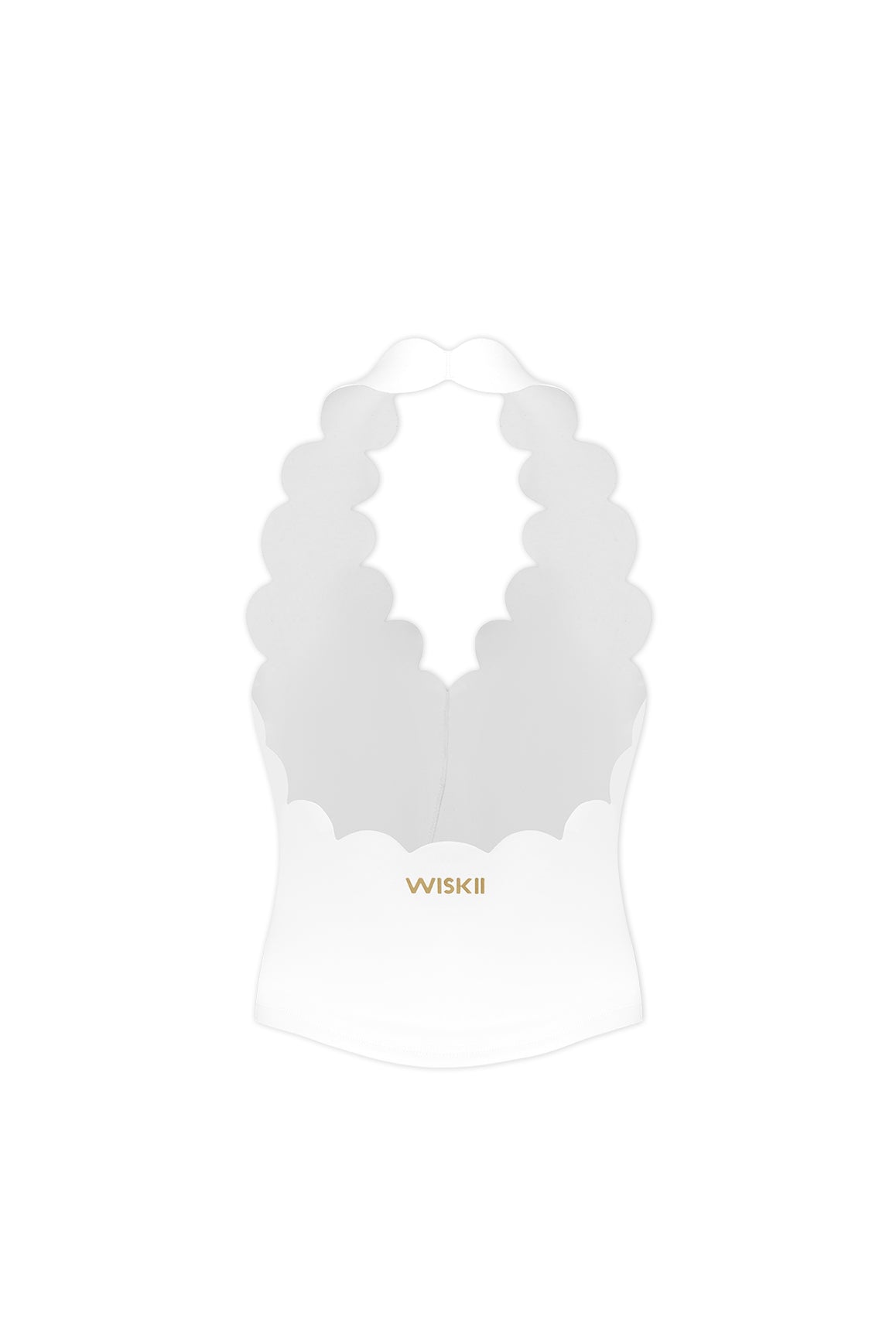 Riviera Scallop Halter Bra Tank