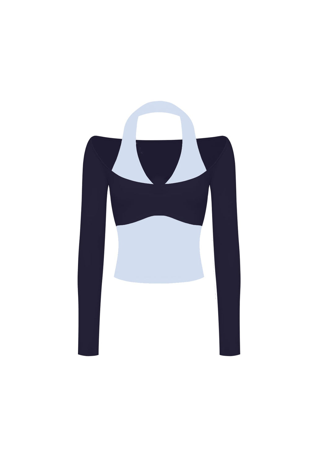 Colorblock One-Piece Long Sleeve Top