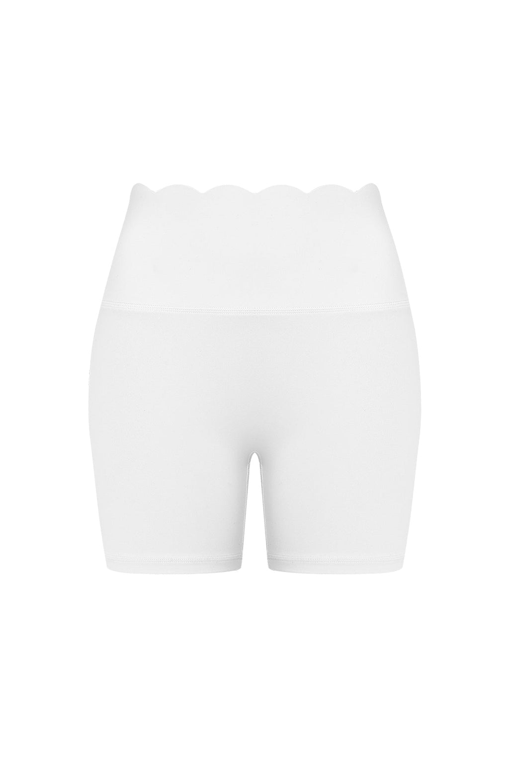 High-Waist Scallop Scrunch Short