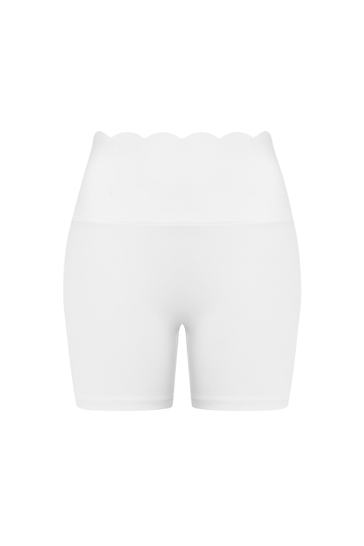 High-Waist Scallop Scrunch Short