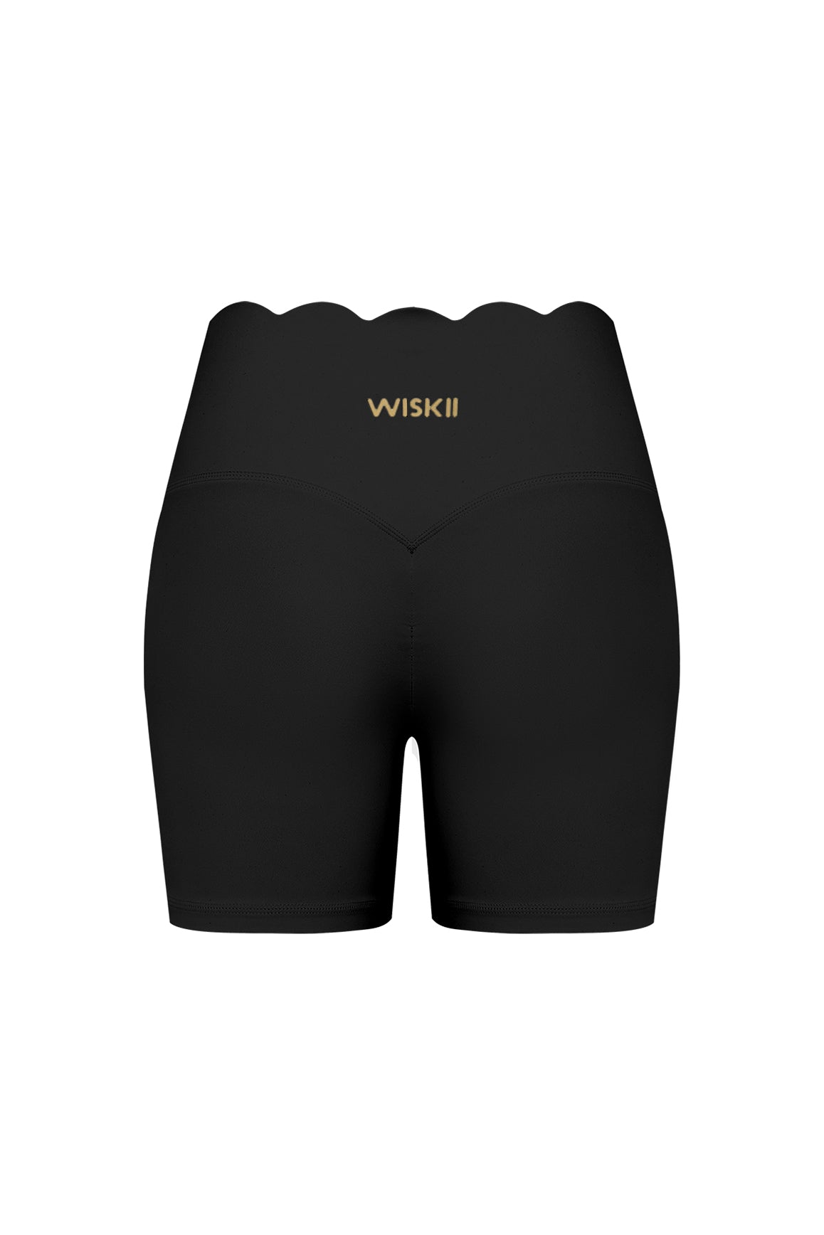 High-Waist Scallop Scrunch Short