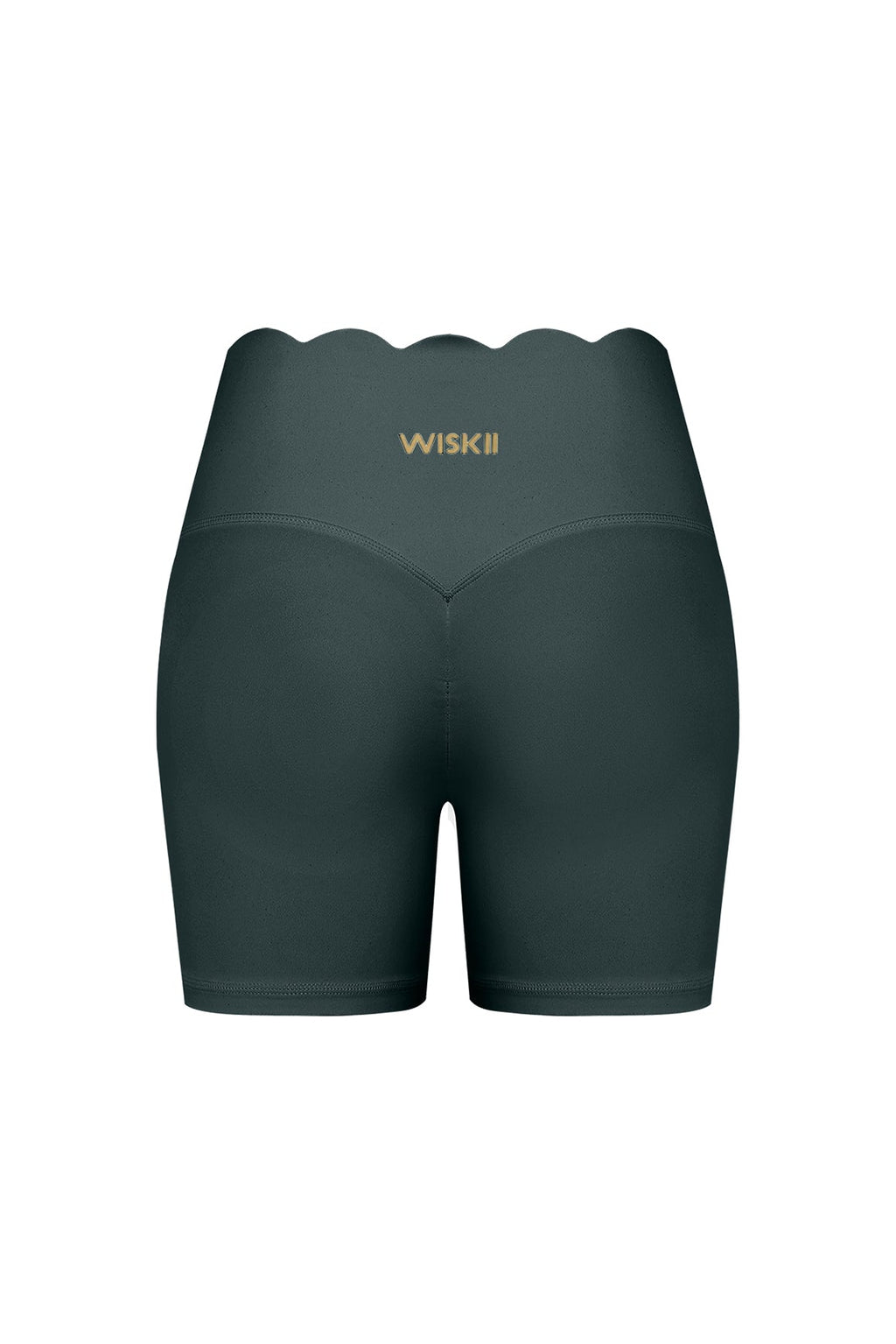 High-Waist Scallop Scrunch Short