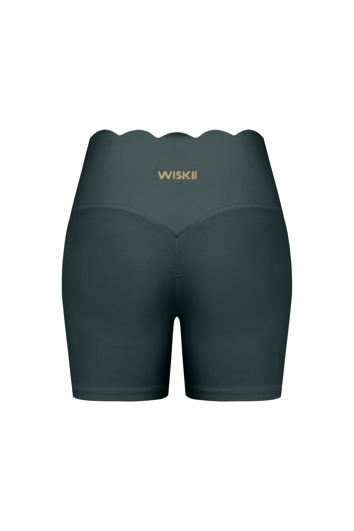 High-Waist Scallop Scrunch Short
