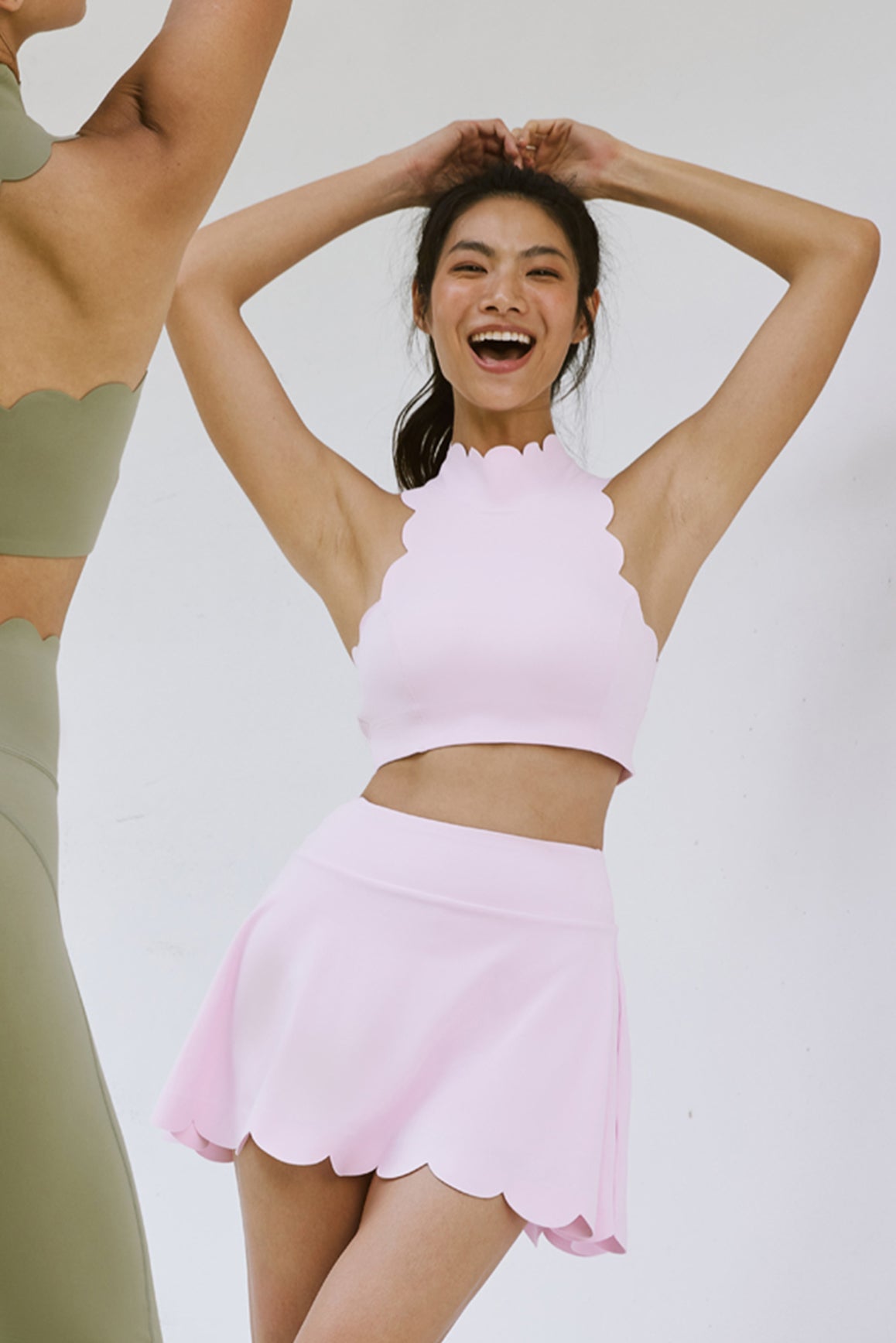 High-Waist A-line Tennis Skirt
