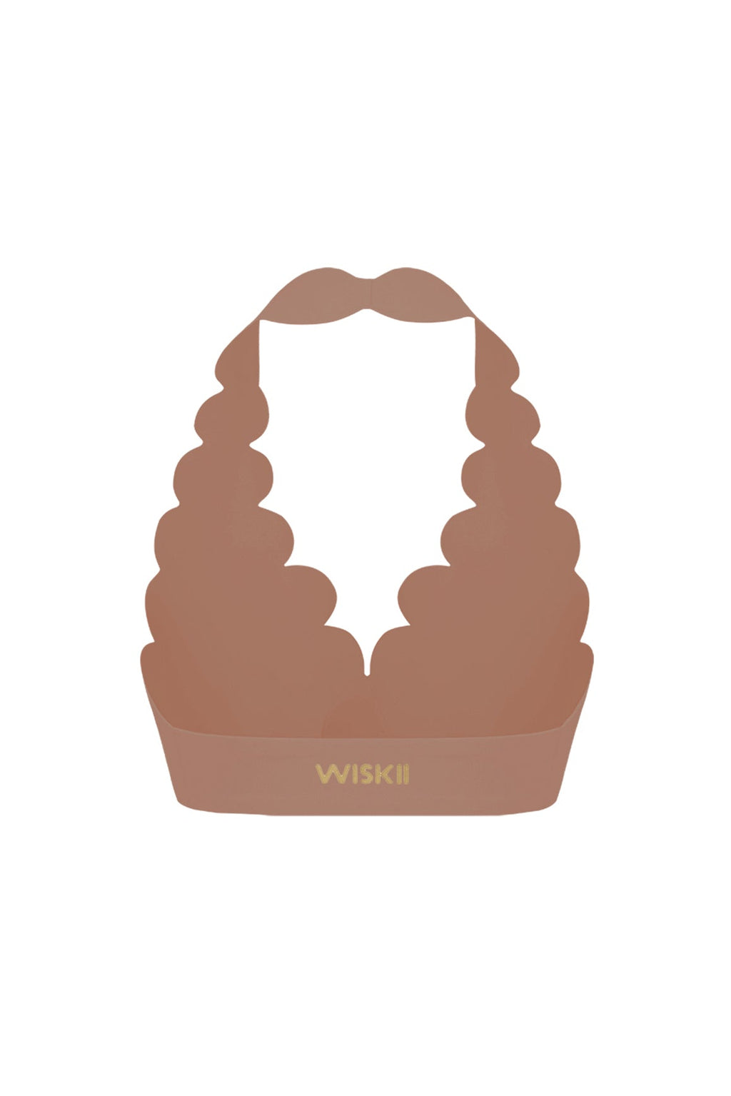 V-Cut Scallop Halter Bra