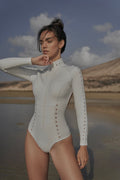 Long Sleeve Open Back Laser Cut Surfsuit