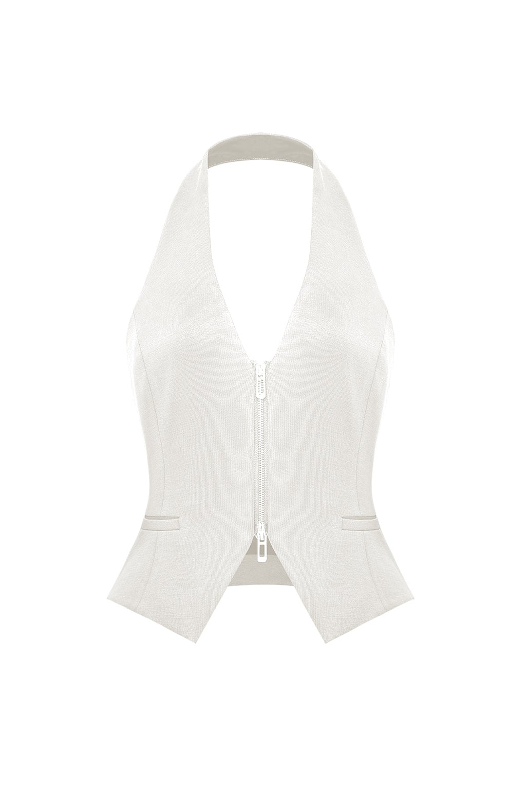 Mere Dual-Zip Halter Vest