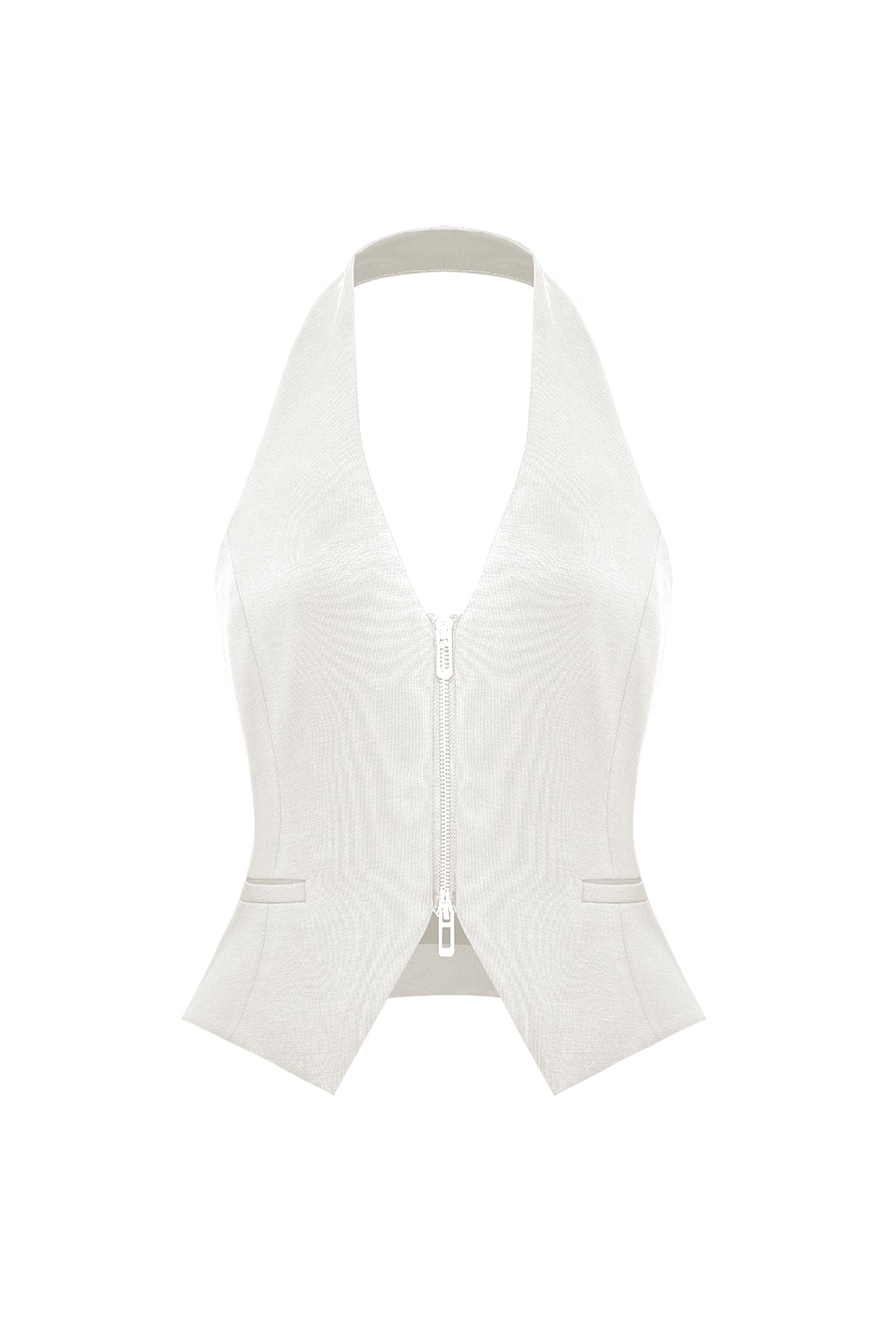 Mere Dual-Zip Halter Vest