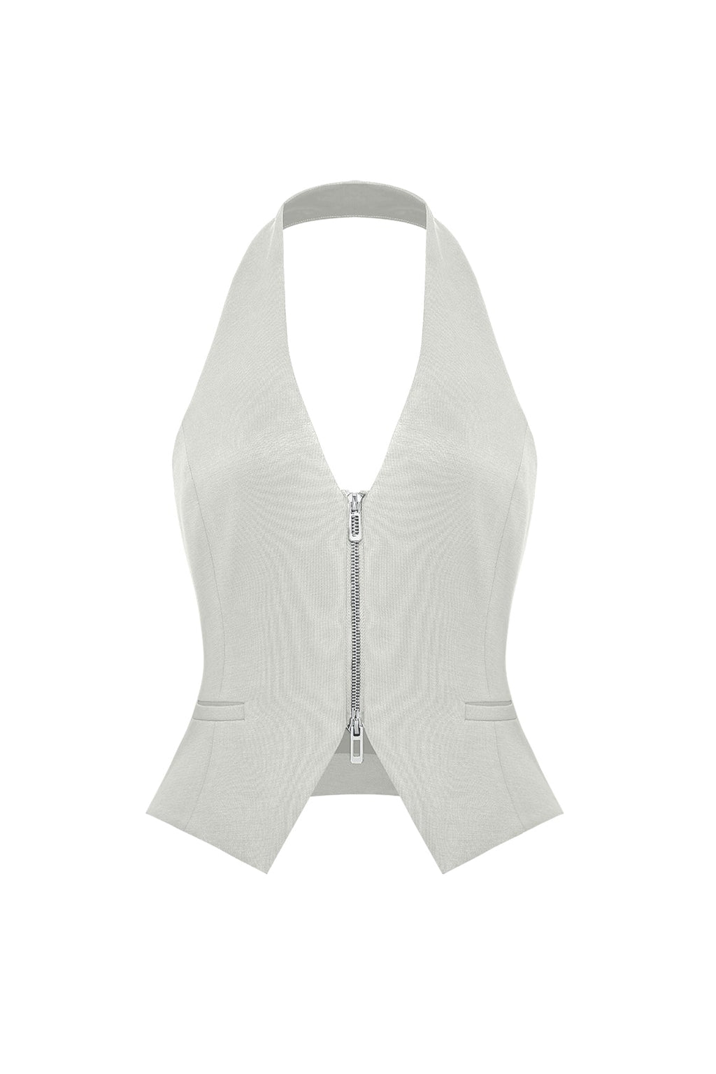 Mere Dual-Zip Halter Vest